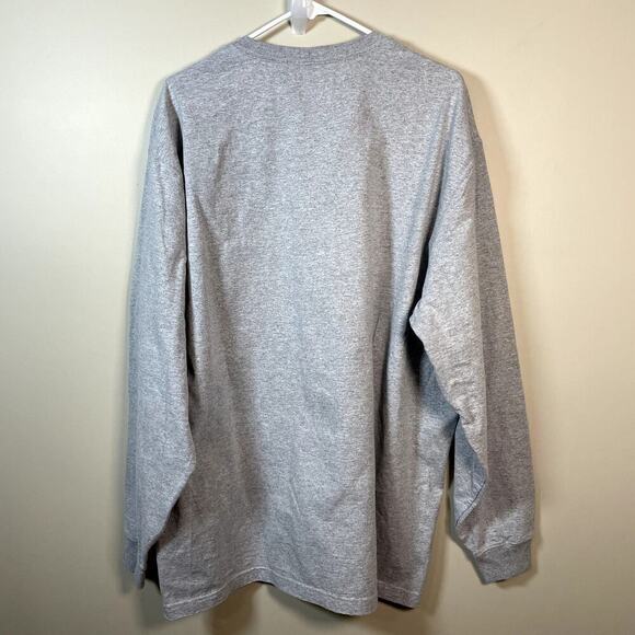 CARHARTT Men's XXL Gray Long Sleeve Pocketed Original Fit Work Shirt w Logo EUC - Picture 2 of 7